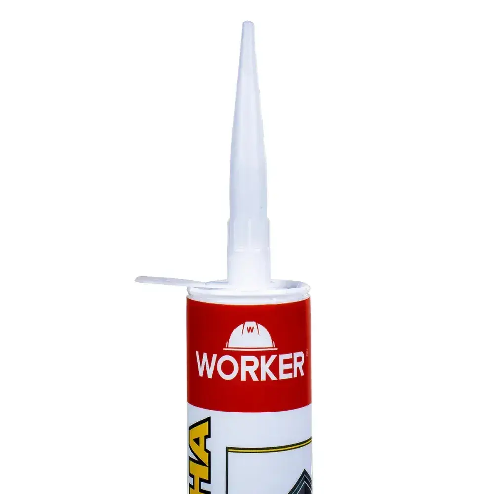 Adesivo veda calha em poliuretano cinza 400G Worker — fotografia 10