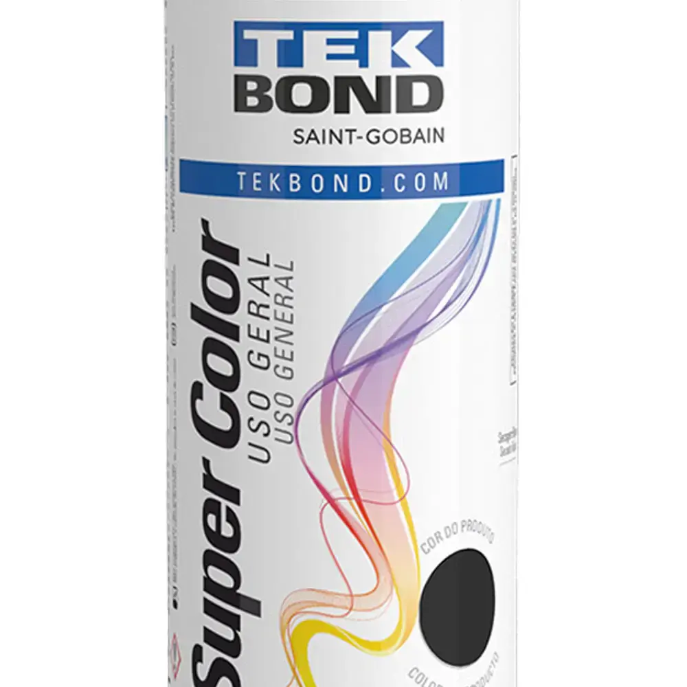 Tinta spray 350ML preto fosco 23001006900 Tekbond — fotografia 3