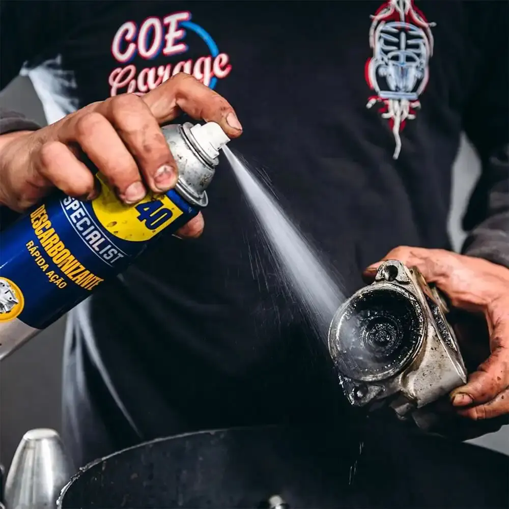 Descarbonizante aerossol de peças e motores 470 ML specialist Wd-40 — fotografia 5