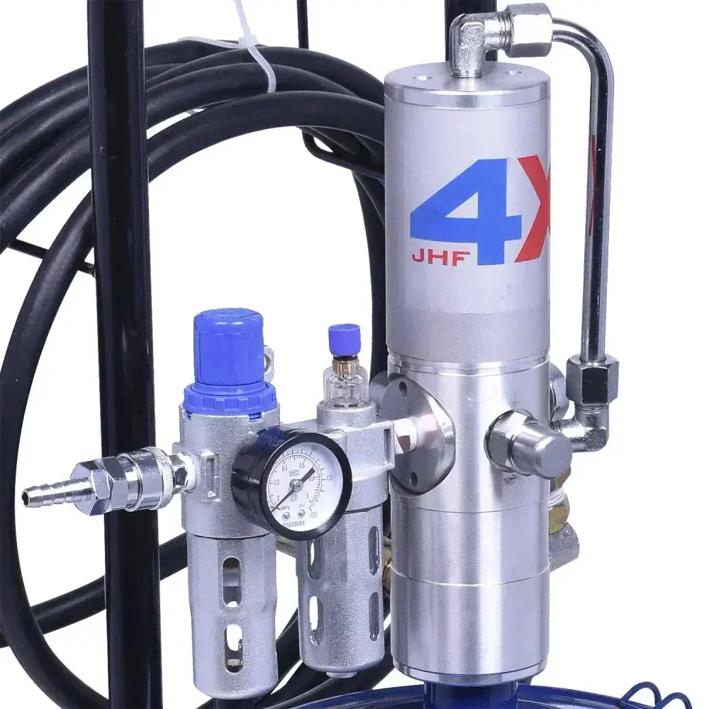 Propulsora para graxa pneumática 14KG com carrinho Jhf4x — fotografia 9