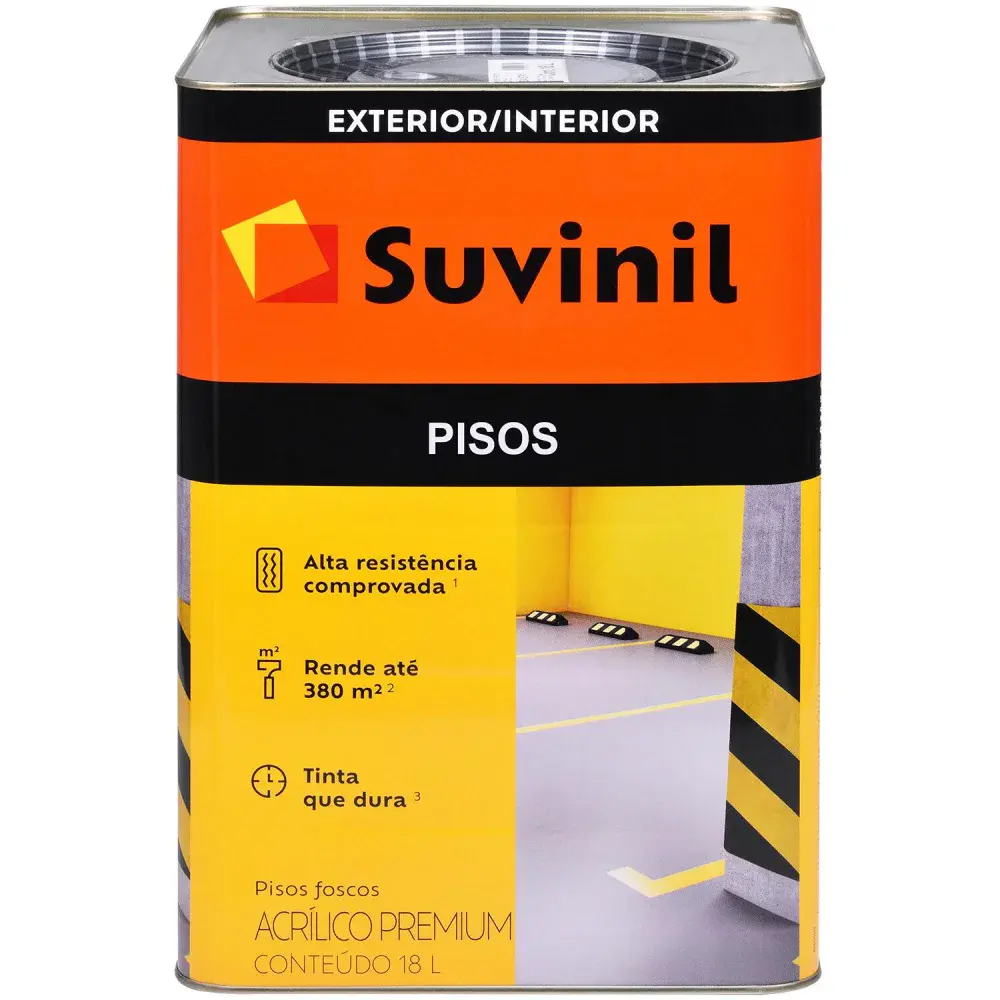Tinta piso preto fosco 18L Suvinil
