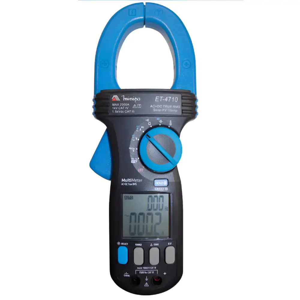 Alicate amperimetro digital para painel solar ET-4710 Minipa