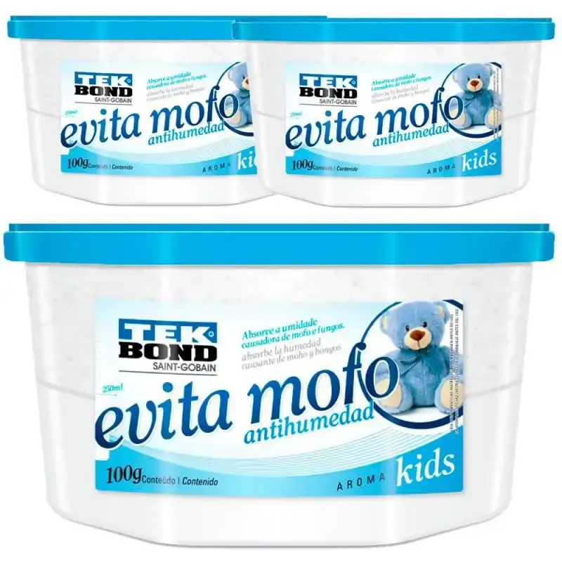 Evita mofo kids 100 GR kit com 3 unidades Tekbond — fotografia de referência