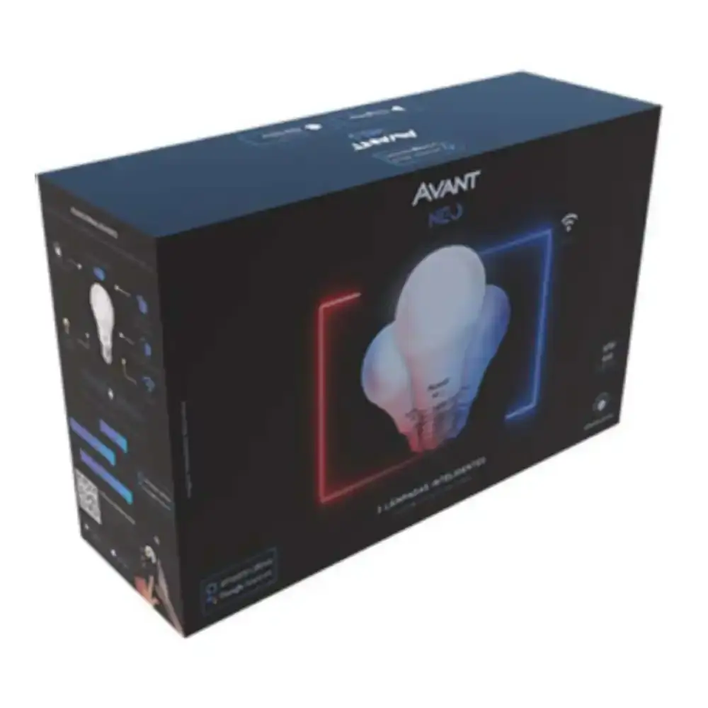 Lampada led inteligente wi fi NEO 10W 2700K a 6500K 3 unidades Avant — fotografia 3