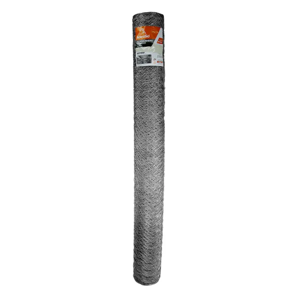 Tela galinheiro galvanizada 2 fio 22 com 1,80X50M Acerosid