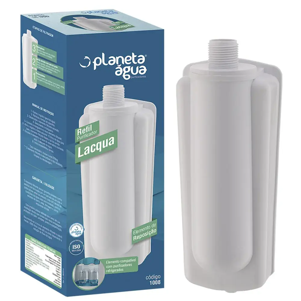 Refil filtro lacqua planeta agua comp purif latina