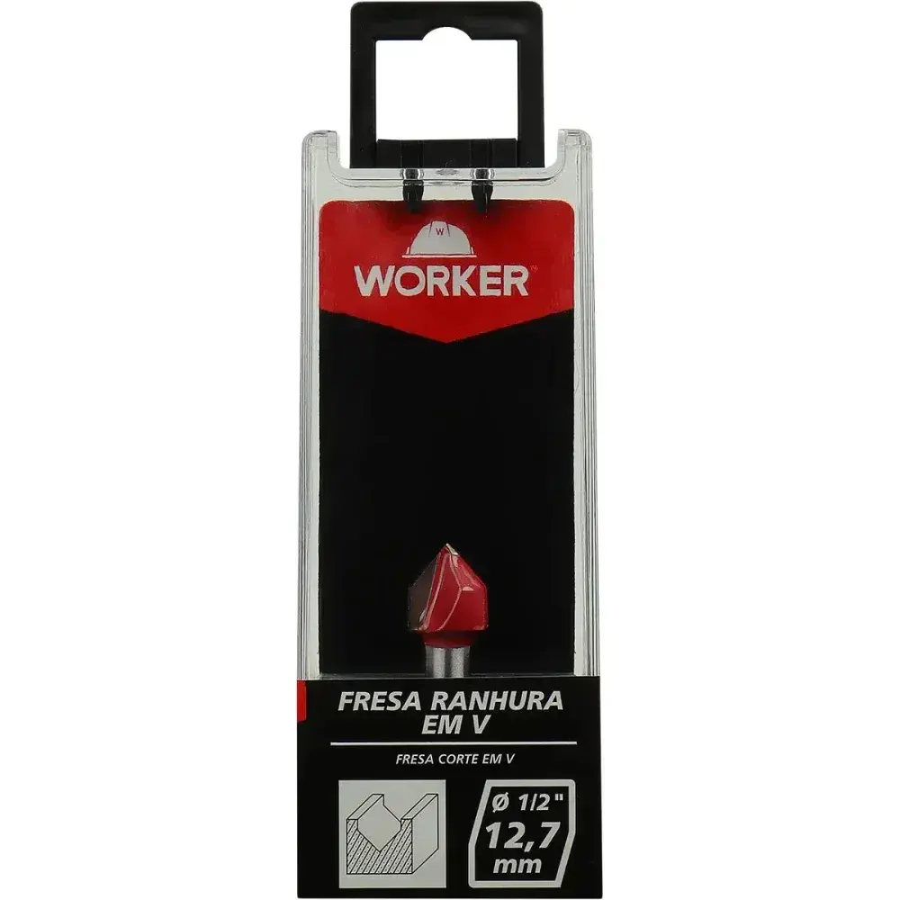 Fresa ranhura em v 1/2 12,7MM Worker — fotografia 9