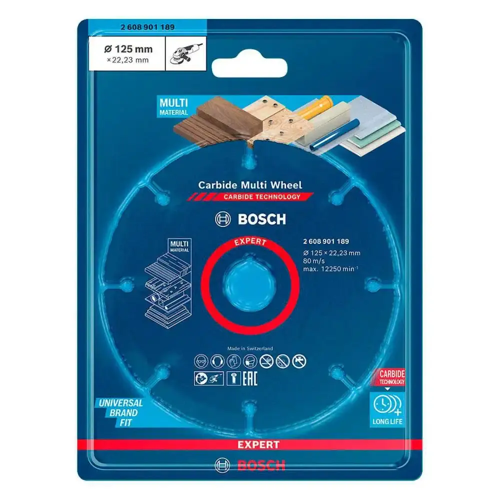 Disco de serra expert 115 MM multi material carbide multi whell 2 unidades Bosch — fotografia 3