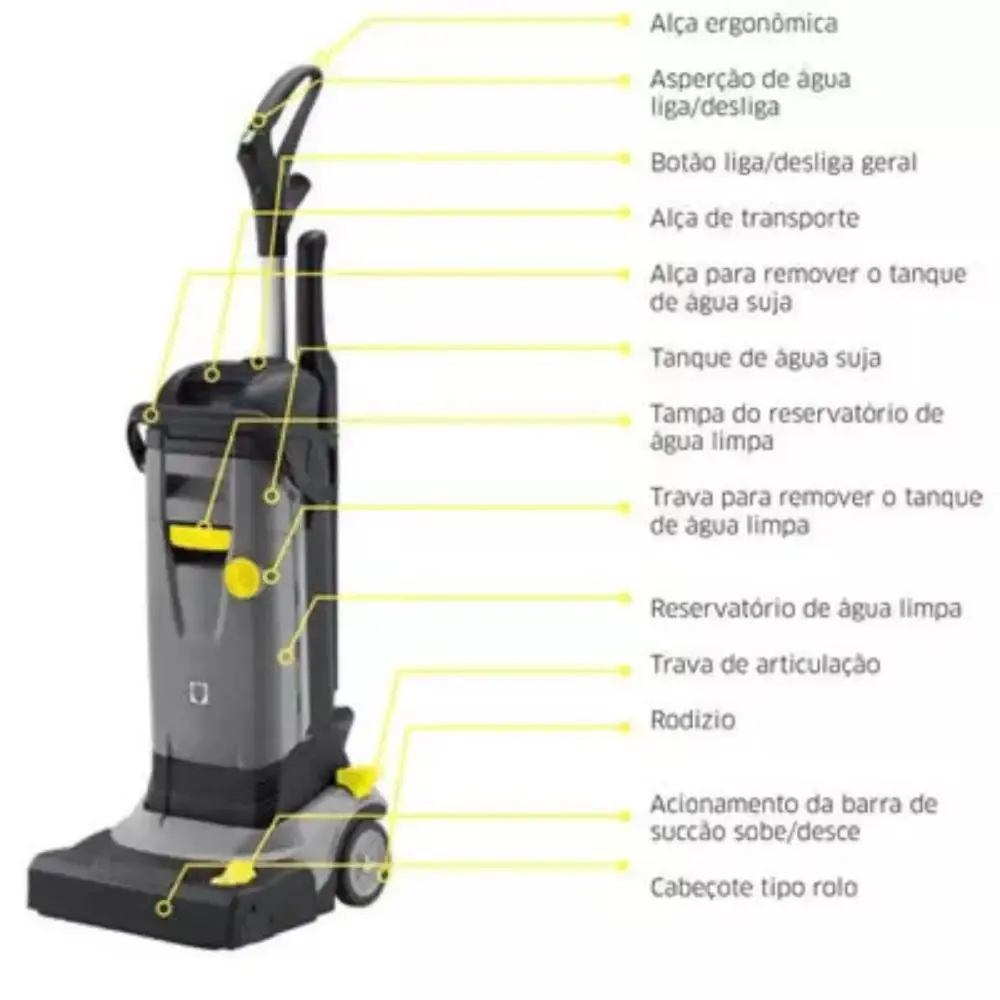 Lavadora e secadora de piso elétrica 700W BR 30/4 EP Karcher 110 V — fotografia 8