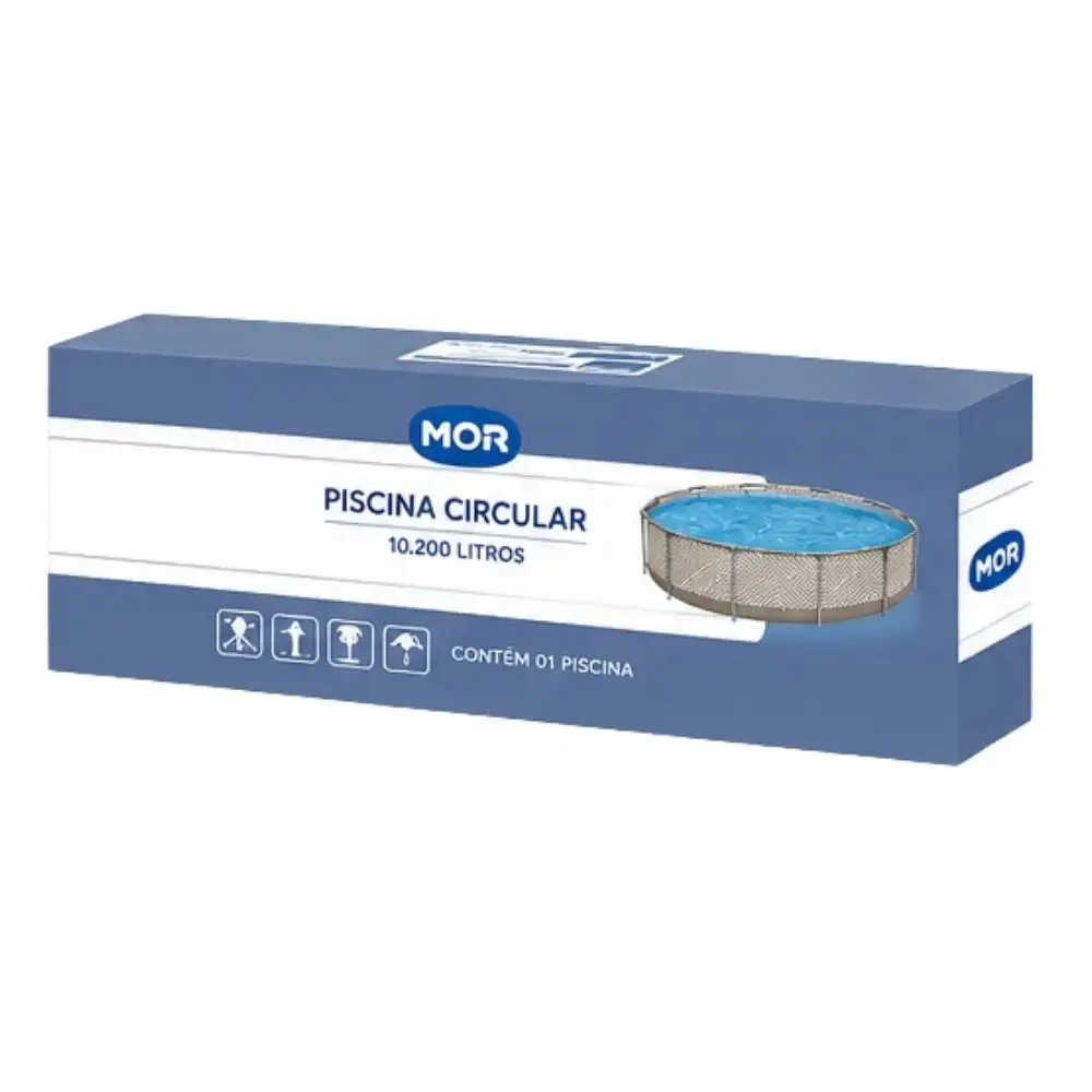 Piscina com armação circular 10.200L Mor — fotografia 3