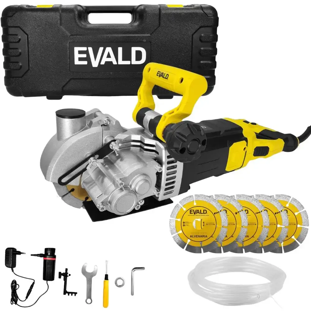 Cortadora de Parede 2400W 6500 RPM 5 Lâminas c/ Maleta e Kit Refrigeração ECP-2400 EVALD 220 V — fotografia 9