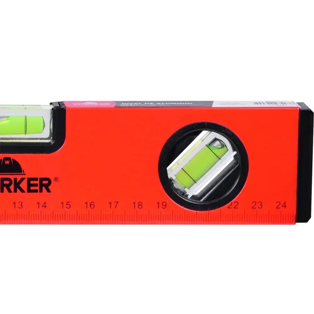 Nível de alumínio 10 tipo box 2 bolhas 250MM Worker — fotografia 6