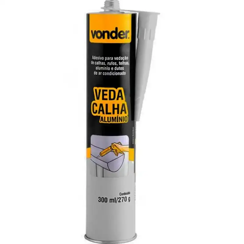 Veda calha 270 GR VCV 0270 cor alumínio Vonder — fotografia de referência