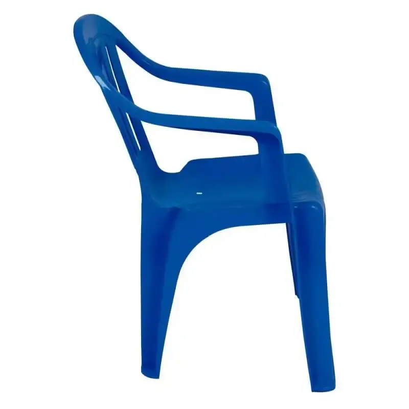 Cadeira tipo poltrona em plástico bela vista azul kit com 4 peças Mor — fotografia 4
