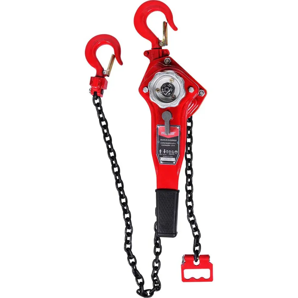 Talha manual alavanca com gancho forjado 0,75T x 1,5M Worker
