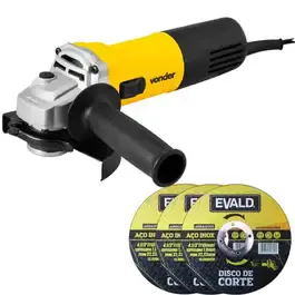 Esmerilhadeira angular 5 POL 900W EAV-905V Vonder com 3 discos de corte 4.1/2 POL evald — fotografia 2