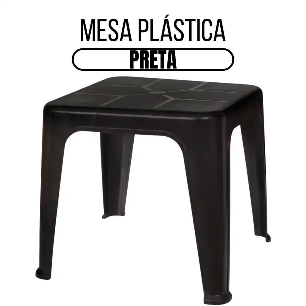 Mesa Plástica de Apoio 43 x 51 cm Várias Cores MOR Branco — fotografia 3