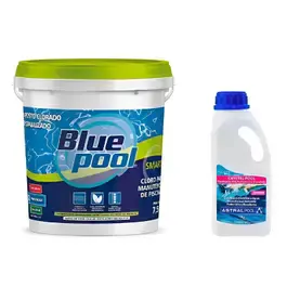Cloro Piscina Balde 7,5 kg com Floculante Clarificante 1 kg FLUIDRA Bluepool — fotografia 2