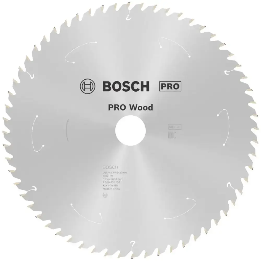 Disco de Corte Standard for Wood 254 x 30 MM 60 Dentes BOSCH — fotografia de referência