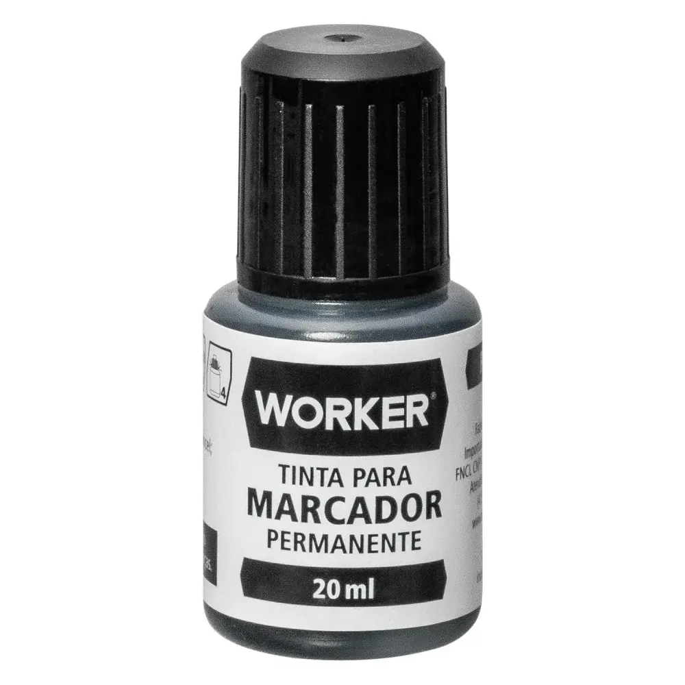 Tinta para marcador permanente preto com 20ML da Worker — fotografia de referência