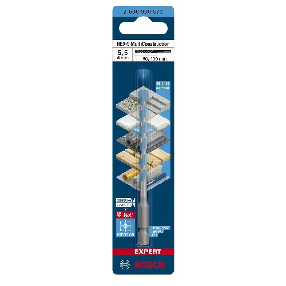 Broca HEX-9 5.5X60X100 multiconstruction Bosch — fotografia 10