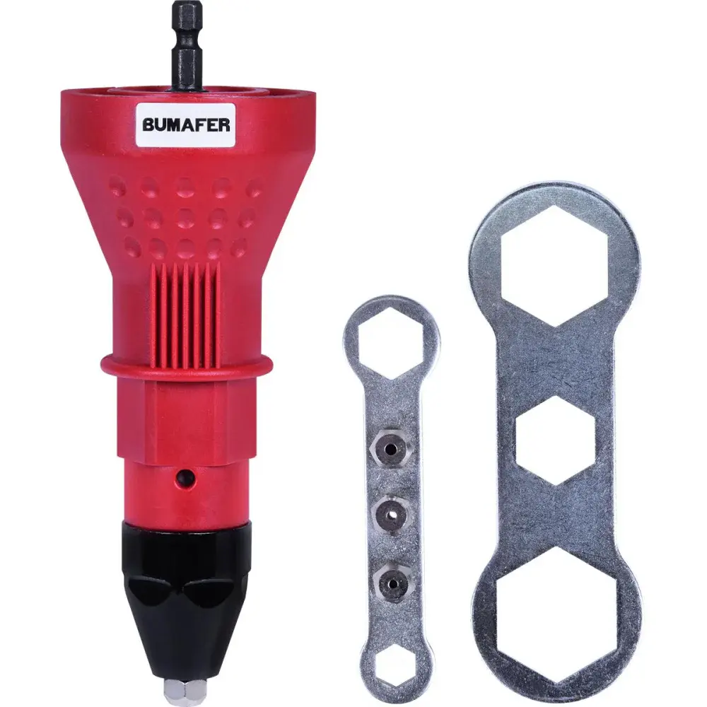 Cabeçote rebitador para furadeira 2,4/4,8MM Bumafer — fotografia de referência