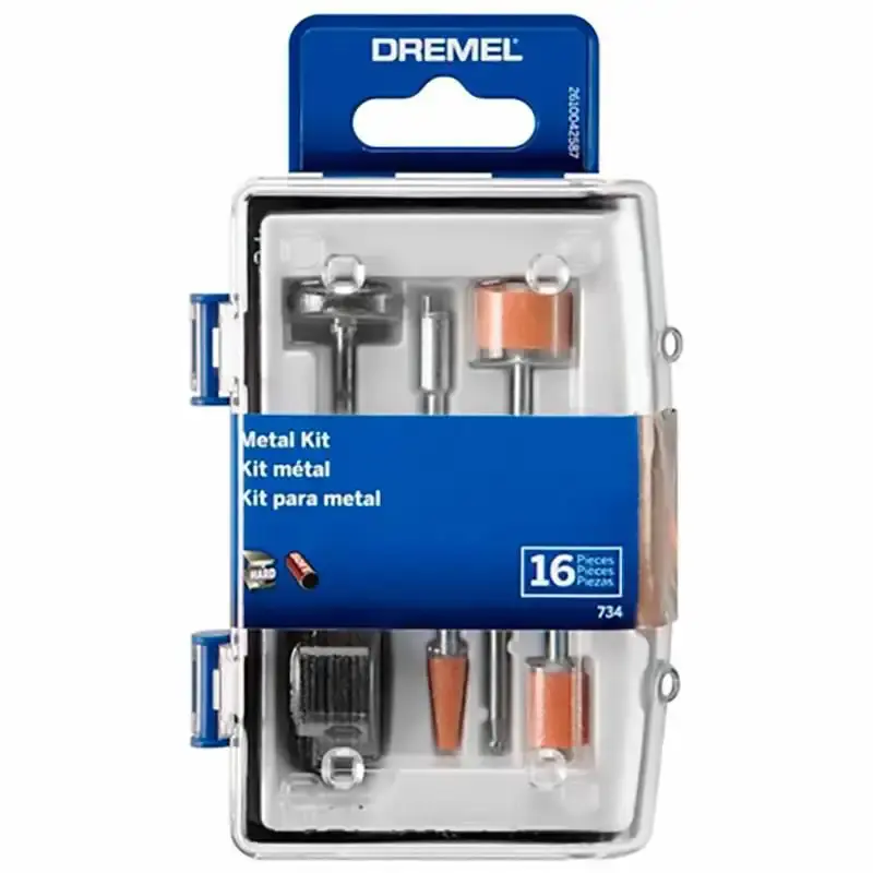 Kit de Acessórios para Mini Retífica Dremel com 16 Peças 734 p/ Metal DREMEL — fotografia de referência