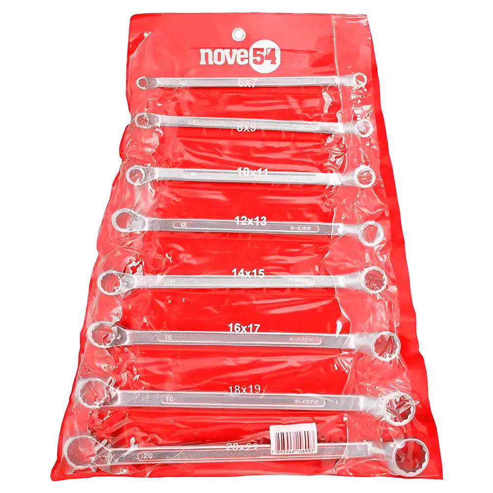 Jogo de chave estrela cromado 6 a 22 MM 8 peças Nove54