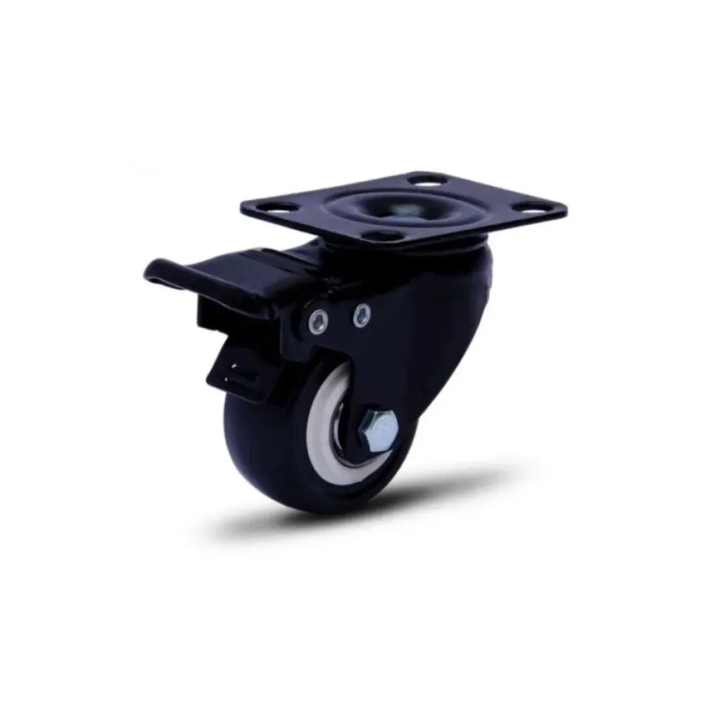 Rodízio giratório série 10 black 40MM com freio 30KG da Colson