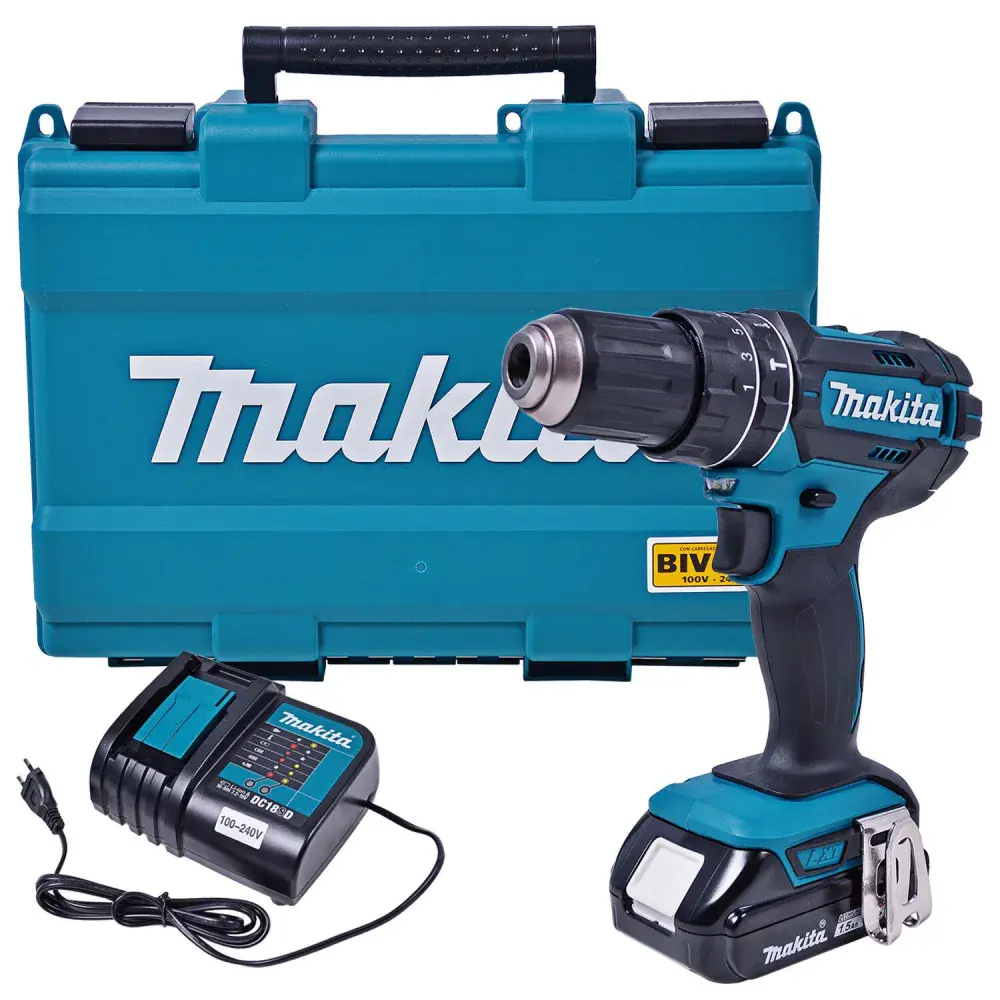 Furadeira parafusadeira de impacto DHP482SY 1/2 18V Makita — fotografia de referência