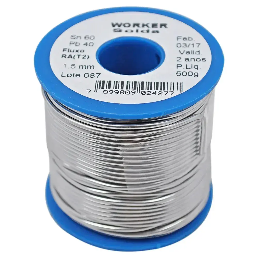 Fio de estanho para solda 1,5MM 60X40 469 Worker - 500GR carretel — fotografia 6