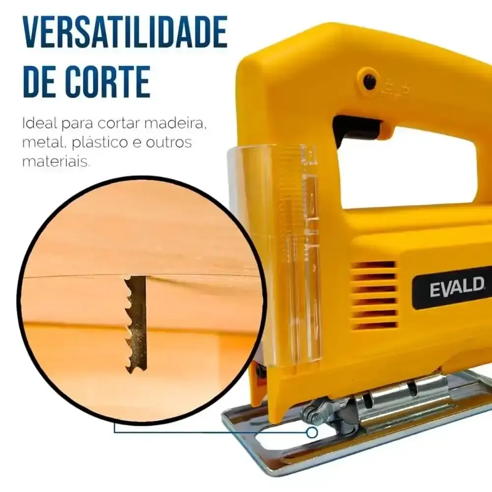 Serra tico-tico 500W STT127/220 com jogo de laminas para serras 14 peças Evald 110 V — fotografia 10