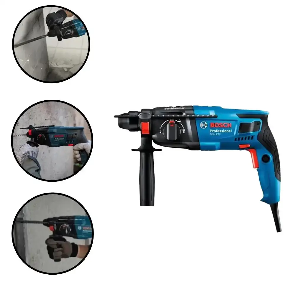 Martelete perfurador rompedor sds-plus 720W 2.3KG com maleta GBH 220 Bosch 110 V — fotografia 9