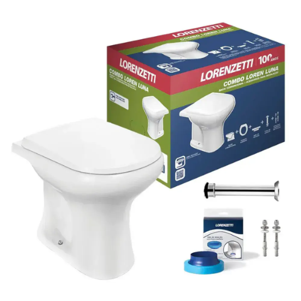 Kit completo luna convencional 3/6L branco - lorenzetti duchas — fotografia de referência