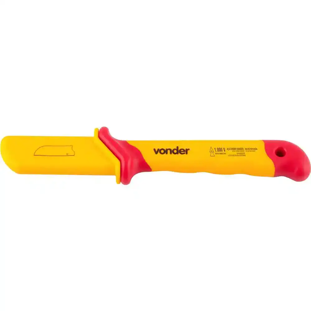 Faca reta de descascar cabos 7 polegada isolada VONDER — fotografia 5