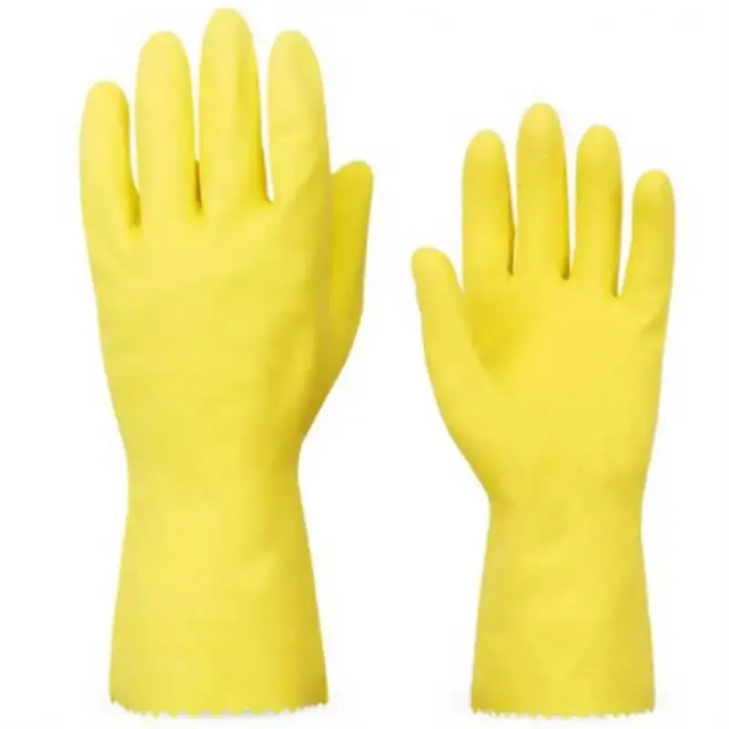 Luva de borracha / latex forrada amarela Nove54 P