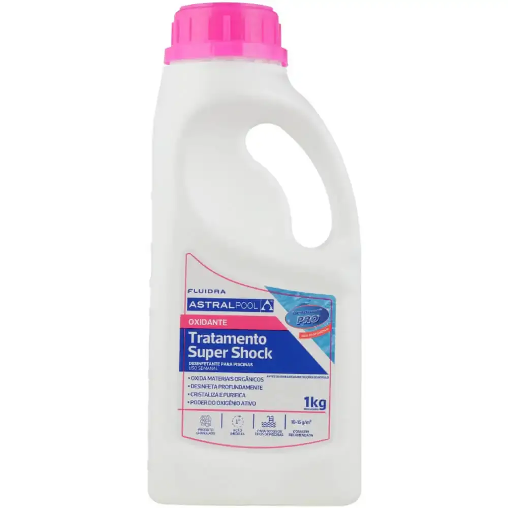 Algicida choque e manutenção granulado super shock 1KG fluidra Astralpool