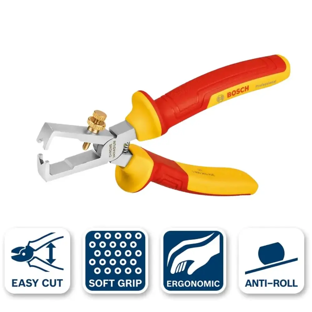 Alicate desencapador universal de fios VDE 160MM Bosch — fotografia 3