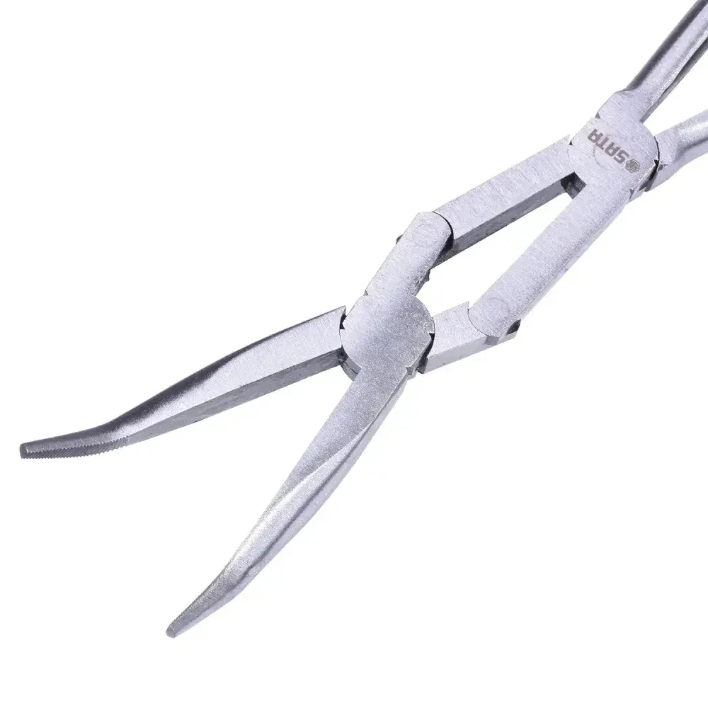 Alicate bico meia cana extra longo curvo 34CM ST70721ST Sata — fotografia 10