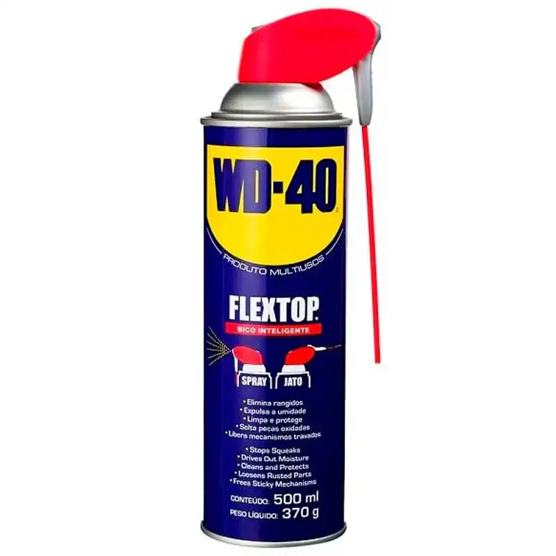 Óleo lubrificante spray multiuso flextop 500 ML industrial com bico inteligente WD40 — fotografia de referência