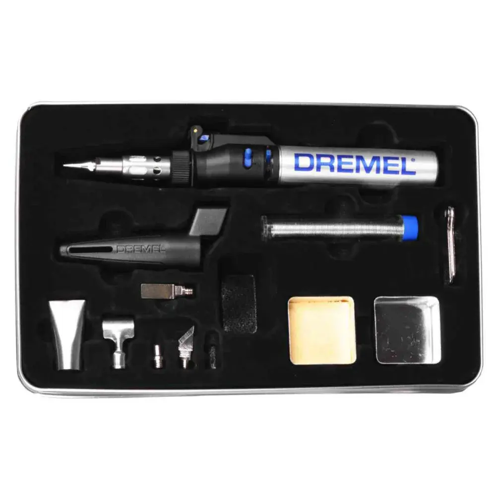 Mini maçarico versatip a gás com 12 acessórios Dremel — fotografia 3