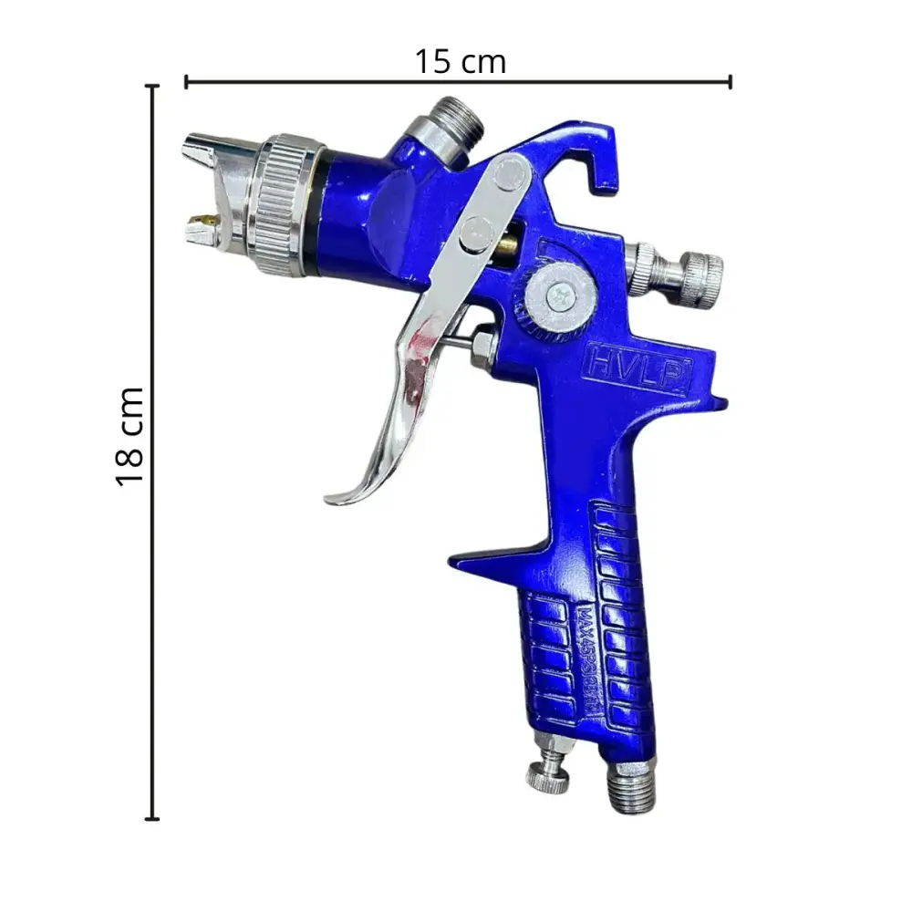 Pistola de pintura gravidade hvlp 2 bicos 1,4 e 1,7 MM EVPPHVLP600-2B Evald — fotografia 3