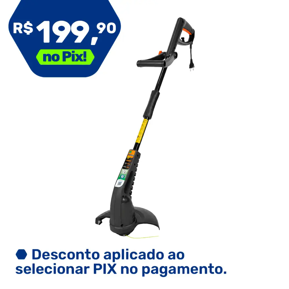 Cortador de Grama Bipartido 1500W APB1600T Corte 280 mm TRAMONTINA EVALD 110 V — fotografia de referência