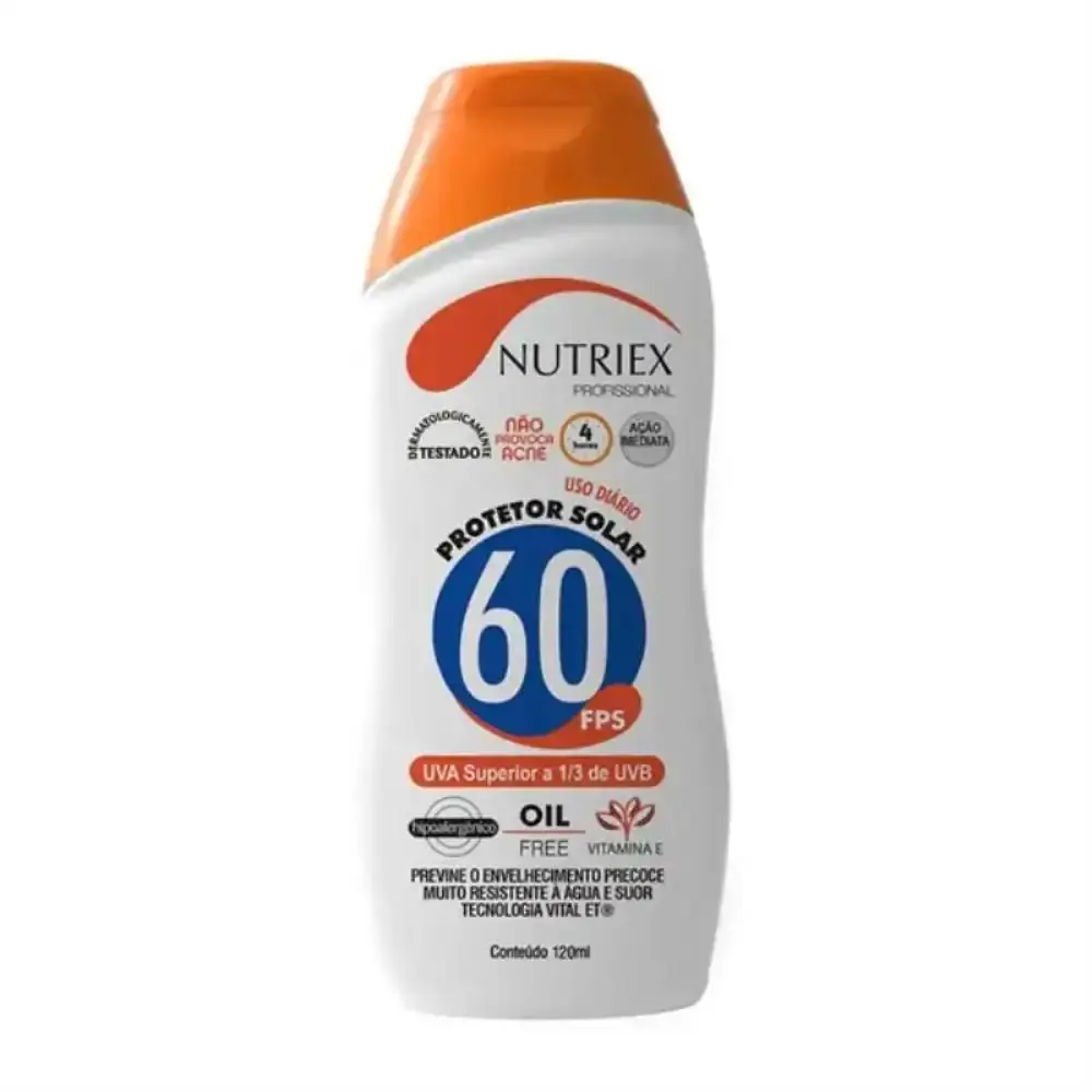 Protetor solar FPS 60 120ML bisnaga Nutriex