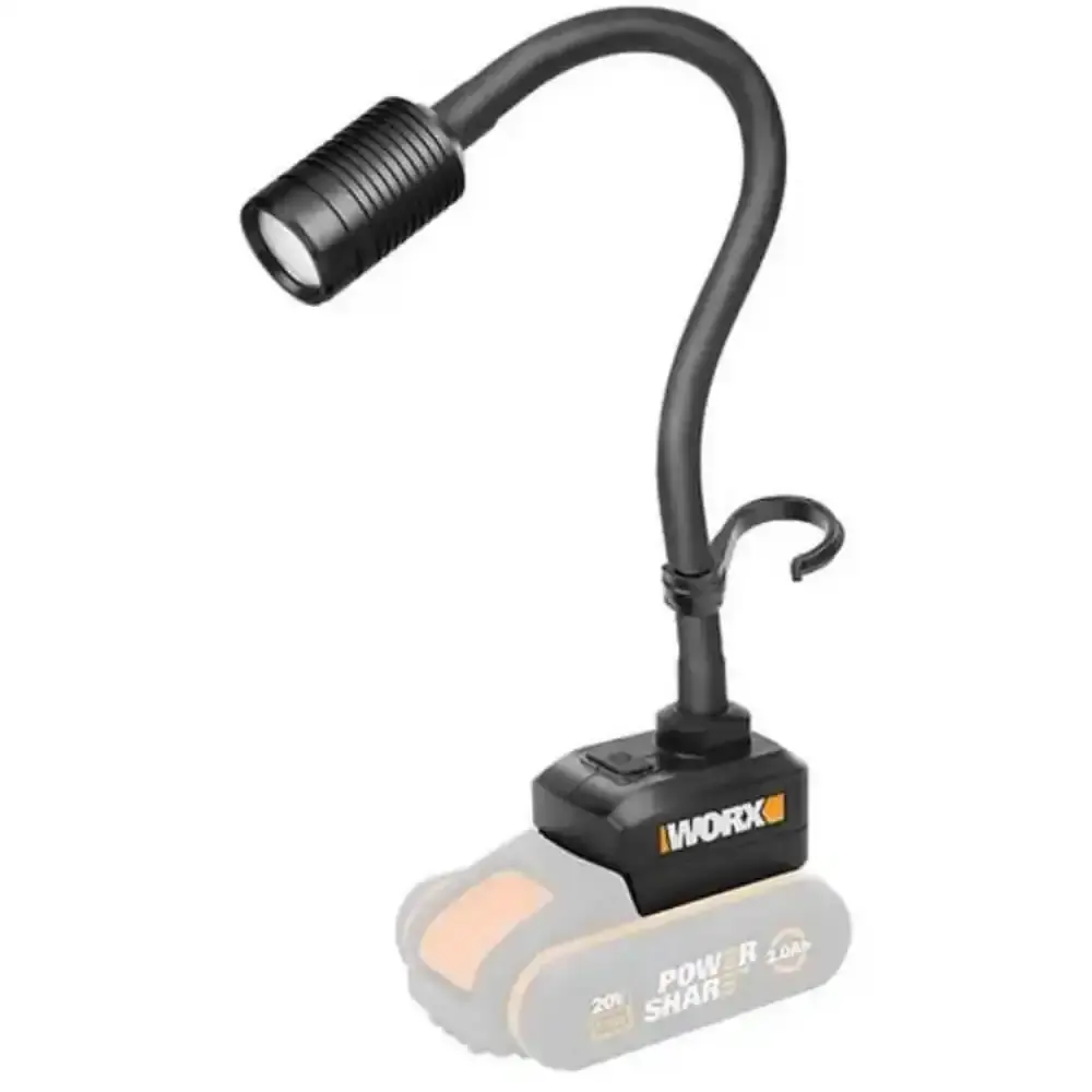 Luminária flexível LED 300 lumens 20V sem bateria WX028.9 Worx — fotografia 2