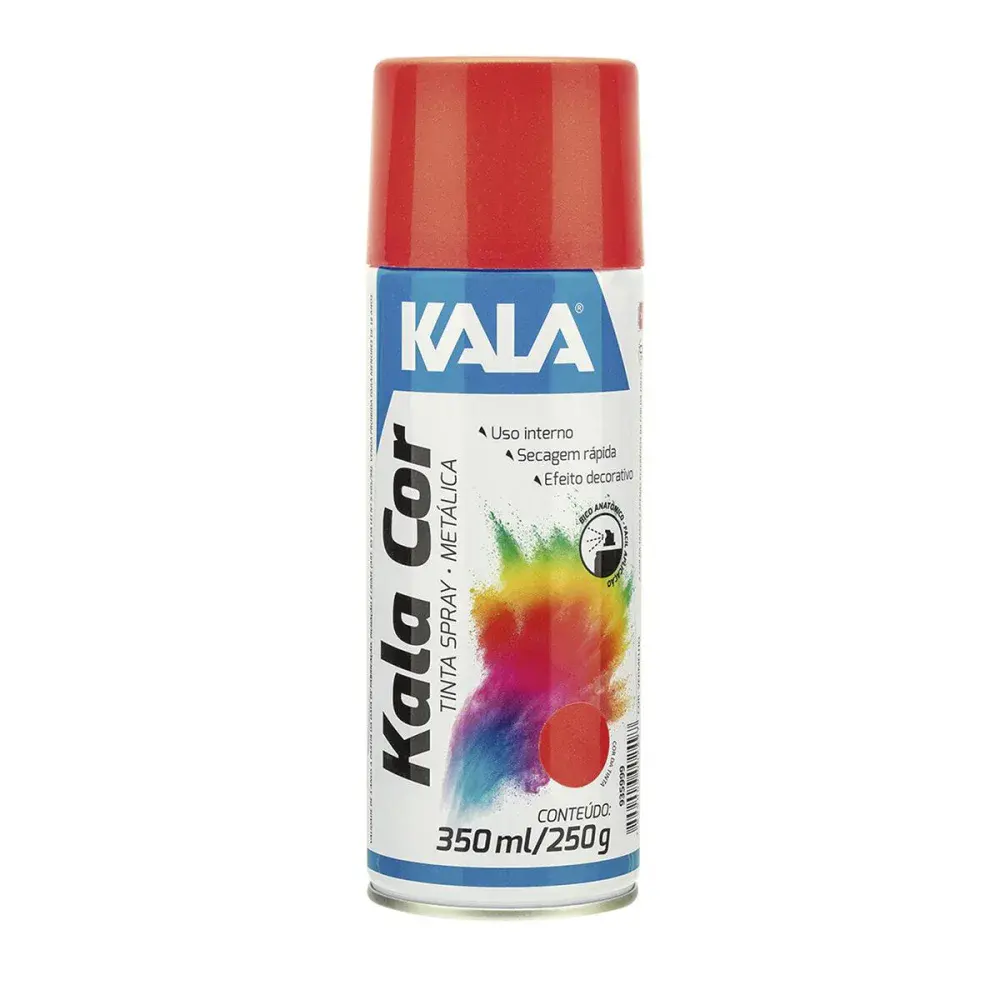 Tinta spray metálico vermelho 350ML Kala — fotografia de referência