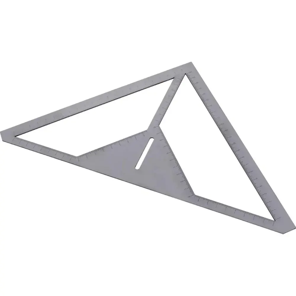 Gabarito triangular aço inox 22CM Bumafer — fotografia 8