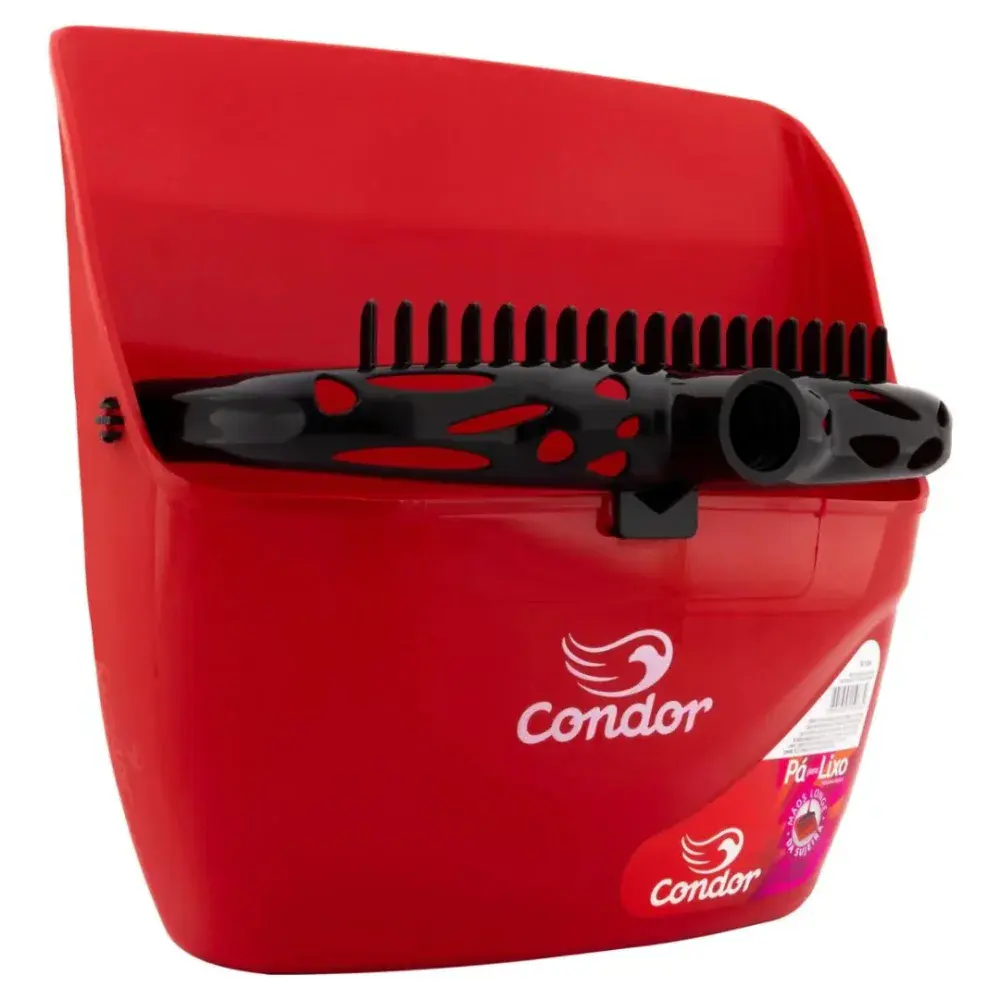 Pá de lixo plástica com cabo 1506 Condor — fotografia 4