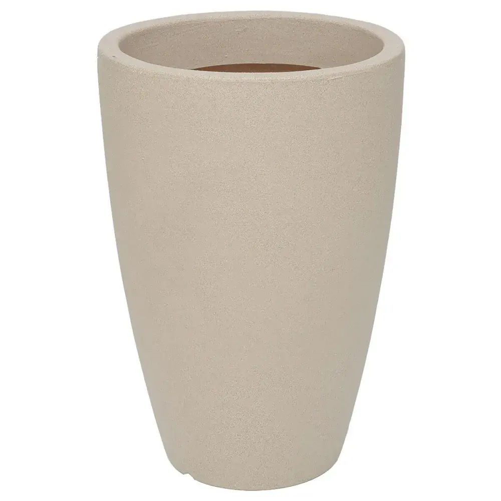 Vaso malta cone em granito areia 25X32CM 10L Vasart