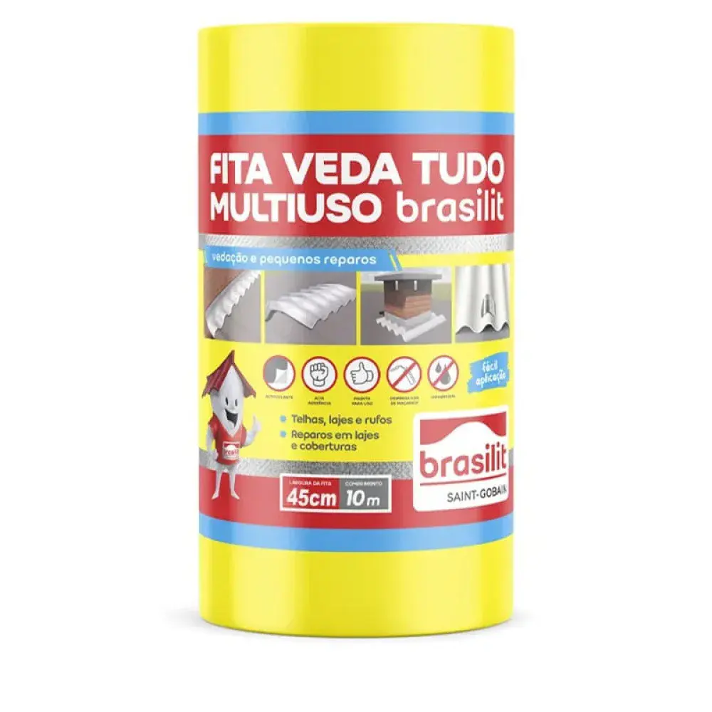 Manta autoadesiva veda tudo 45CM x 10M brastilit Brasilit